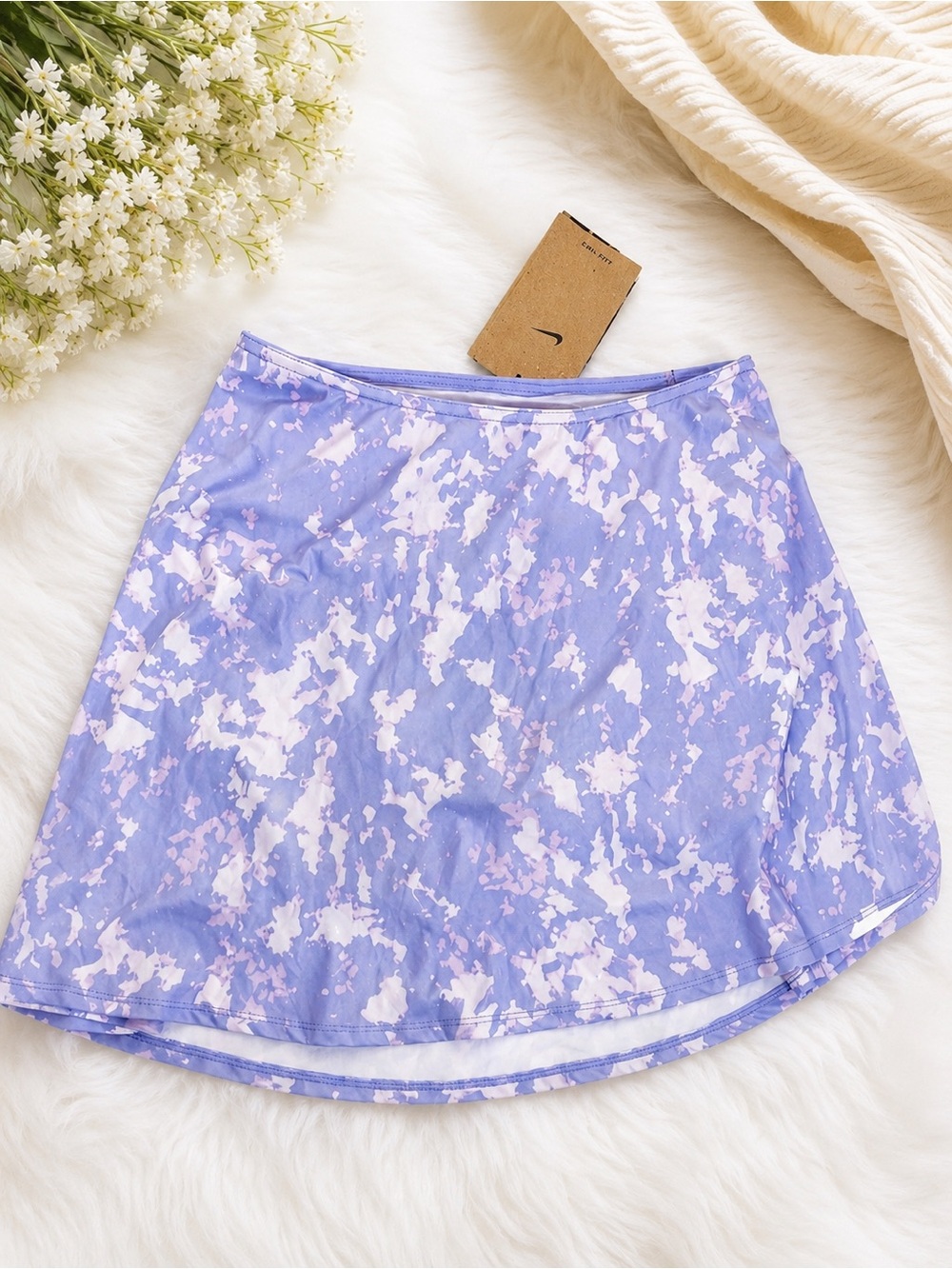 Nike Lavender & Cream Tie-Dye Skater Skirt - Picture 2 of 9